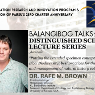 Inaugural Distinguished Scientist Lecture by Dr. Rafe M. Brown of Kansas University