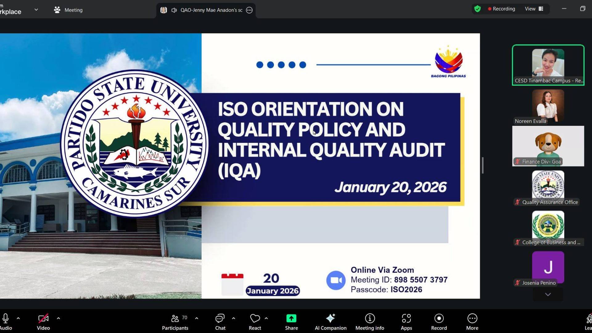 𝐏𝐚𝐫𝐒𝐔 𝐑𝐞𝐯𝐢𝐬𝐢𝐭𝐬 𝐐𝐮𝐚𝐥𝐢𝐭𝐲 𝐏𝐨𝐥𝐢𝐜𝐲, 𝐈𝐐𝐀 𝐏𝐫𝐨𝐜𝐞𝐝𝐮𝐫𝐞𝐬 𝐢𝐧 𝐎𝐧𝐥𝐢𝐧𝐞 𝐈𝐒𝐎 𝐎𝐫𝐢𝐞𝐧𝐭𝐚𝐭𝐢𝐨𝐧